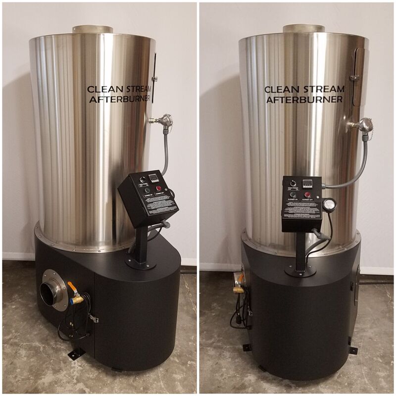 Clean Stream Afterburners reduce smoke, odor, VOC & CO created by commercial coffee roasters during the green coffee bean roasting process. 